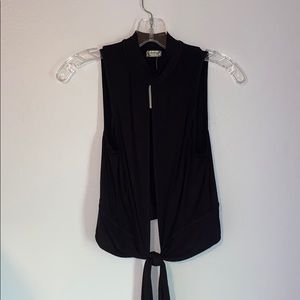 Free People Intimates Black Crop Top with Cutout